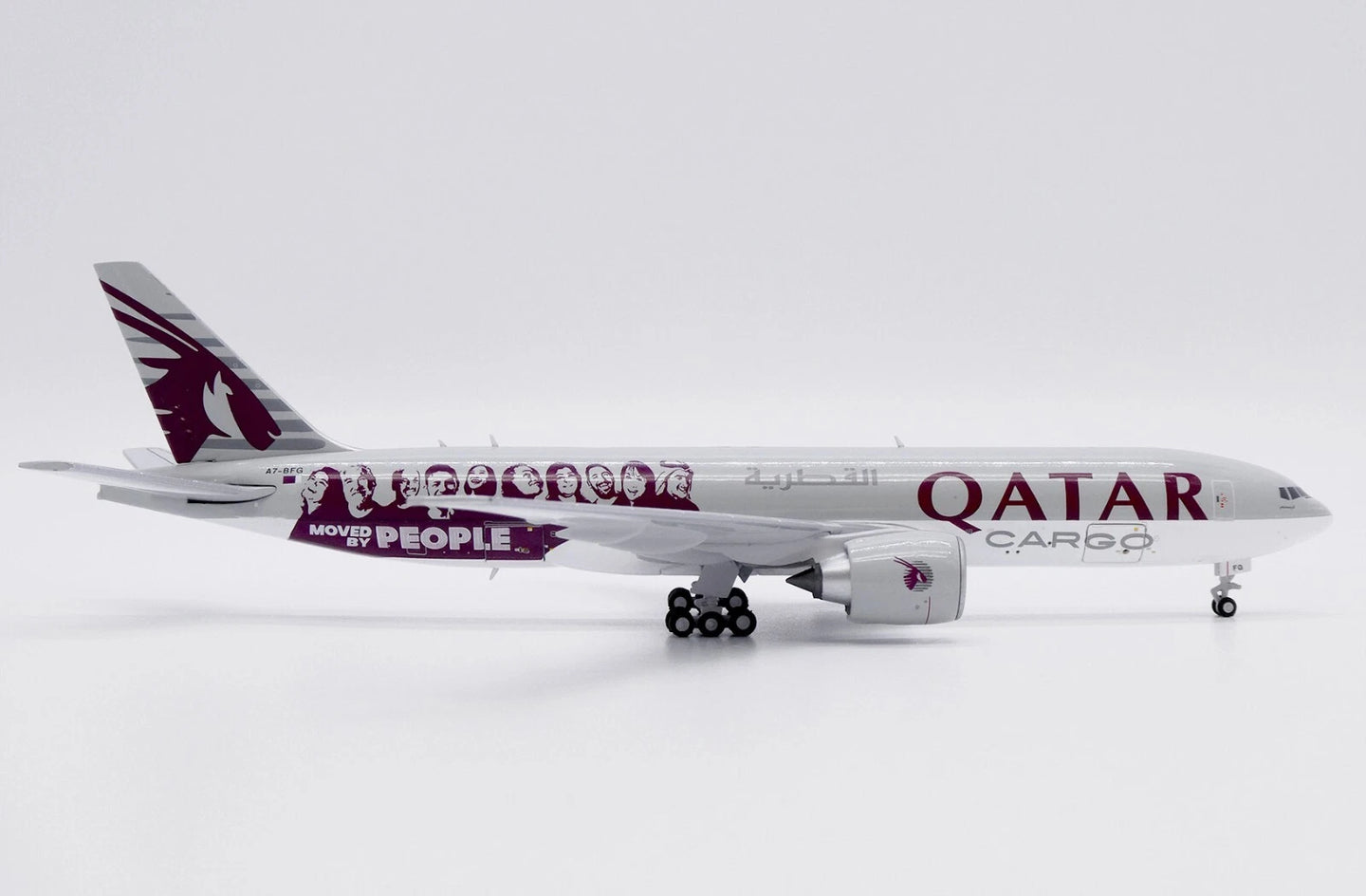 JCWINGS B777-200LRF QATAR CARGO "MOVED BY PEOPLE" REG: A7-BFG