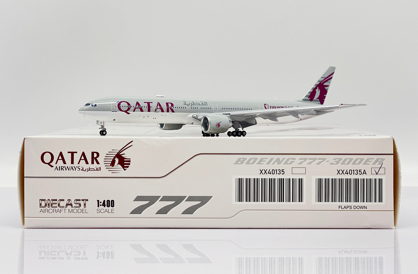 JC WINGS B777-300(ER) QATAR AIRWAYS "WORLD CUP 2022" (FLAPS DOWN) REG: A7-BEF