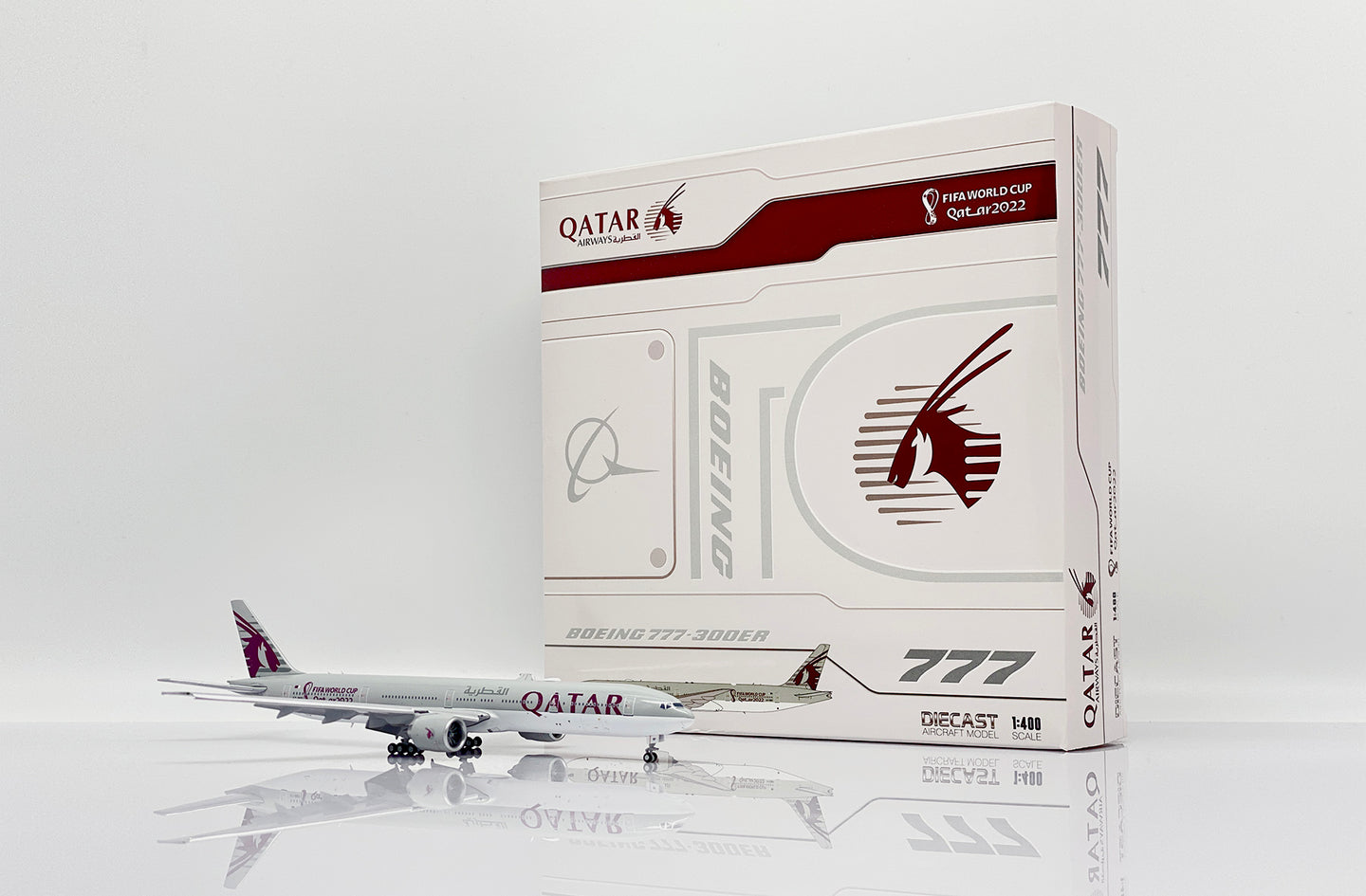 JC WINGS B777-300(ER) QATAR AIRWAYS "WORLD CUP 2022" (FLAPS DOWN) REG: A7-BEF