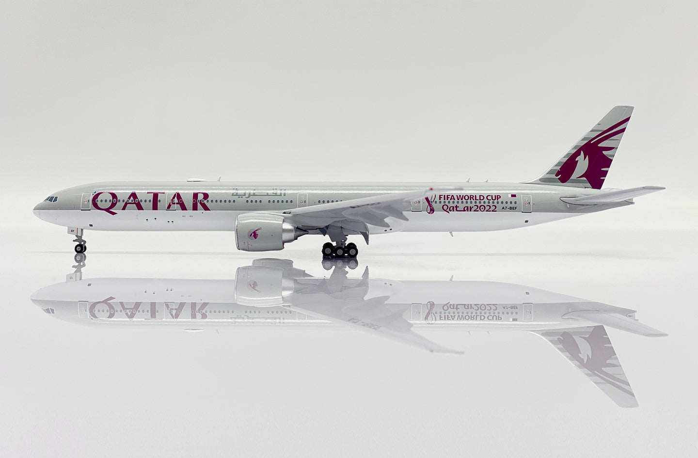 JC WINGS B777-300(ER) QATAR AIRWAYS "WORLD CUP 2022" (FLAPS DOWN) REG: A7-BEF