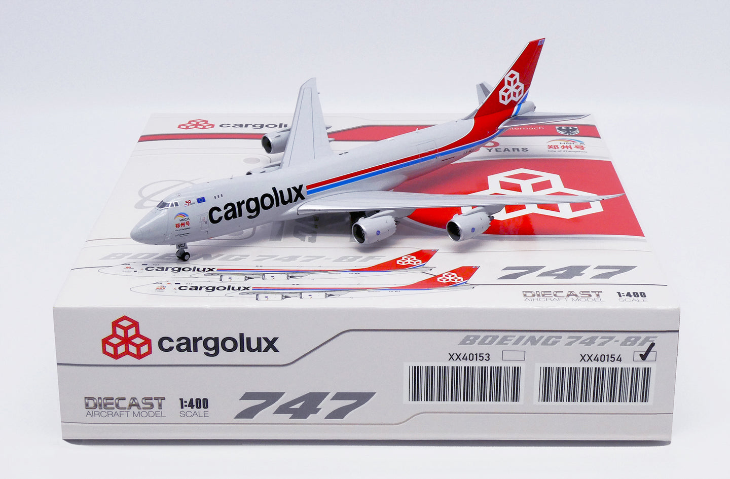 JC WINGS B747-8F CARGOLUX "CITY OF ZHENGZHOU" REG: LX-VCJ