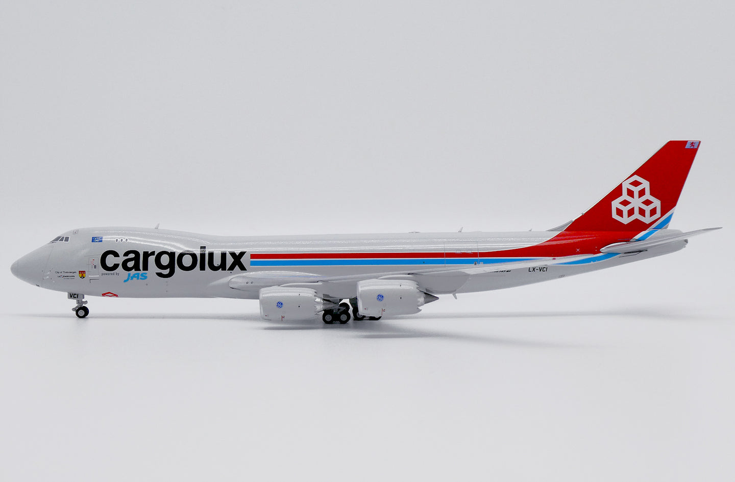 JC WINGS B747-8F CARGOLUX "POWERED BY JAS" REG: LX-VCI
