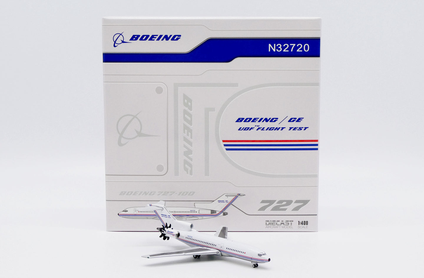 JC WINGS B727-100 HOUSE COLOUR “UDF FLIGHT TEST” (POLISHED) REG: N32720