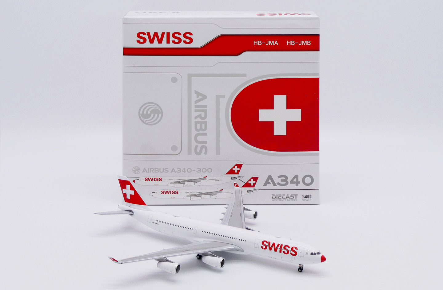 JC WINGS A340-300 SWISS "RED NOSE" REG: HB-JMA