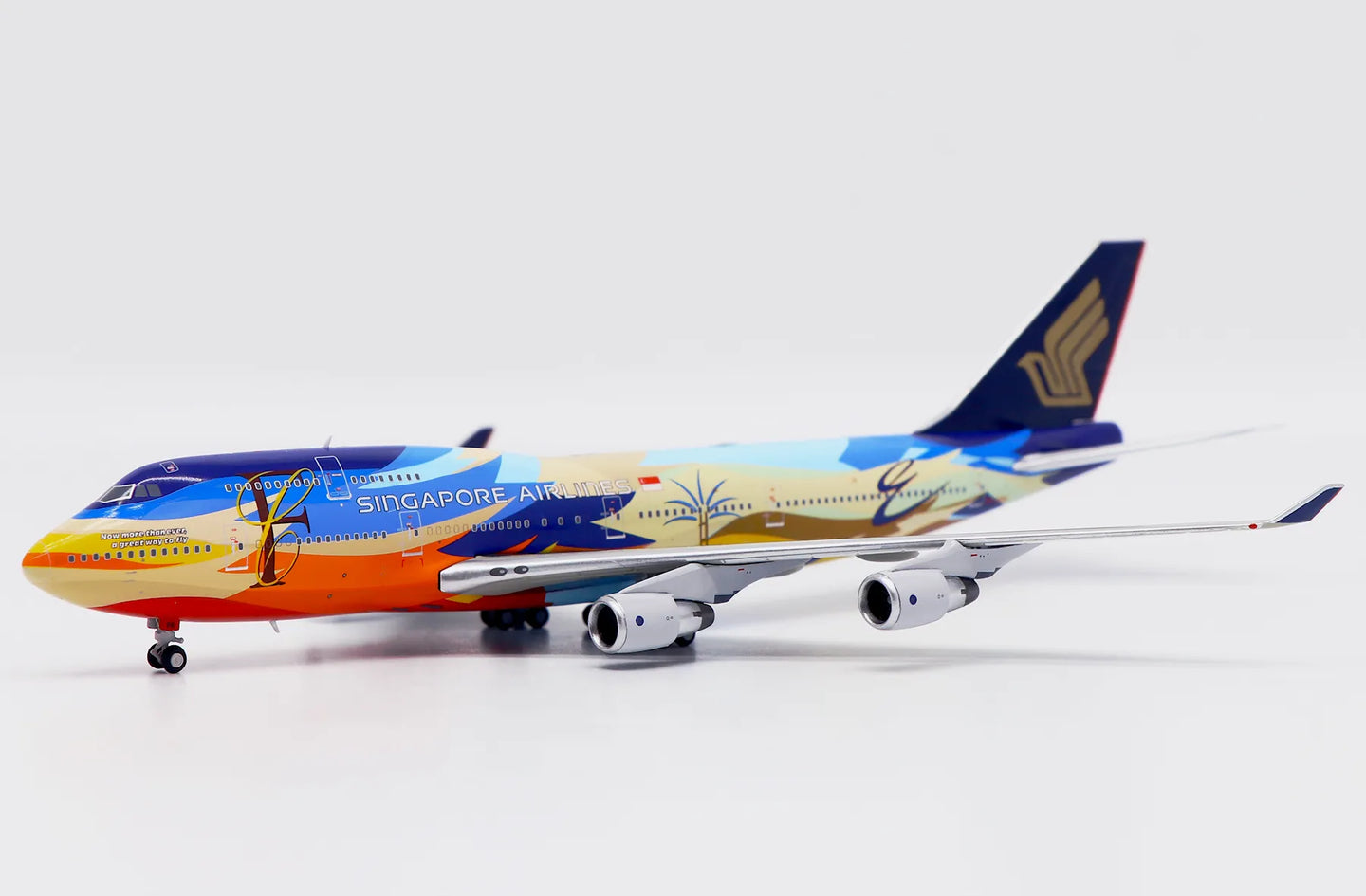 JC WINGS B747-400 SINGAPORE AIRLINES "TROPICAL" REG: 9V-SPK