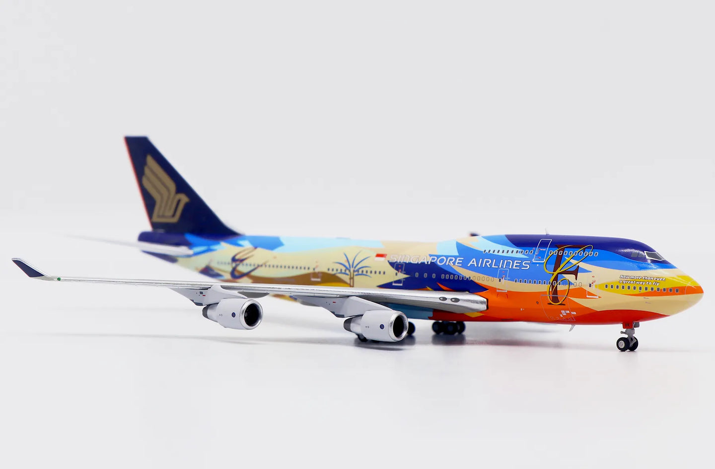 JC WINGS B747-400 SINGAPORE AIRLINES "TROPICAL" REG: 9V-SPK