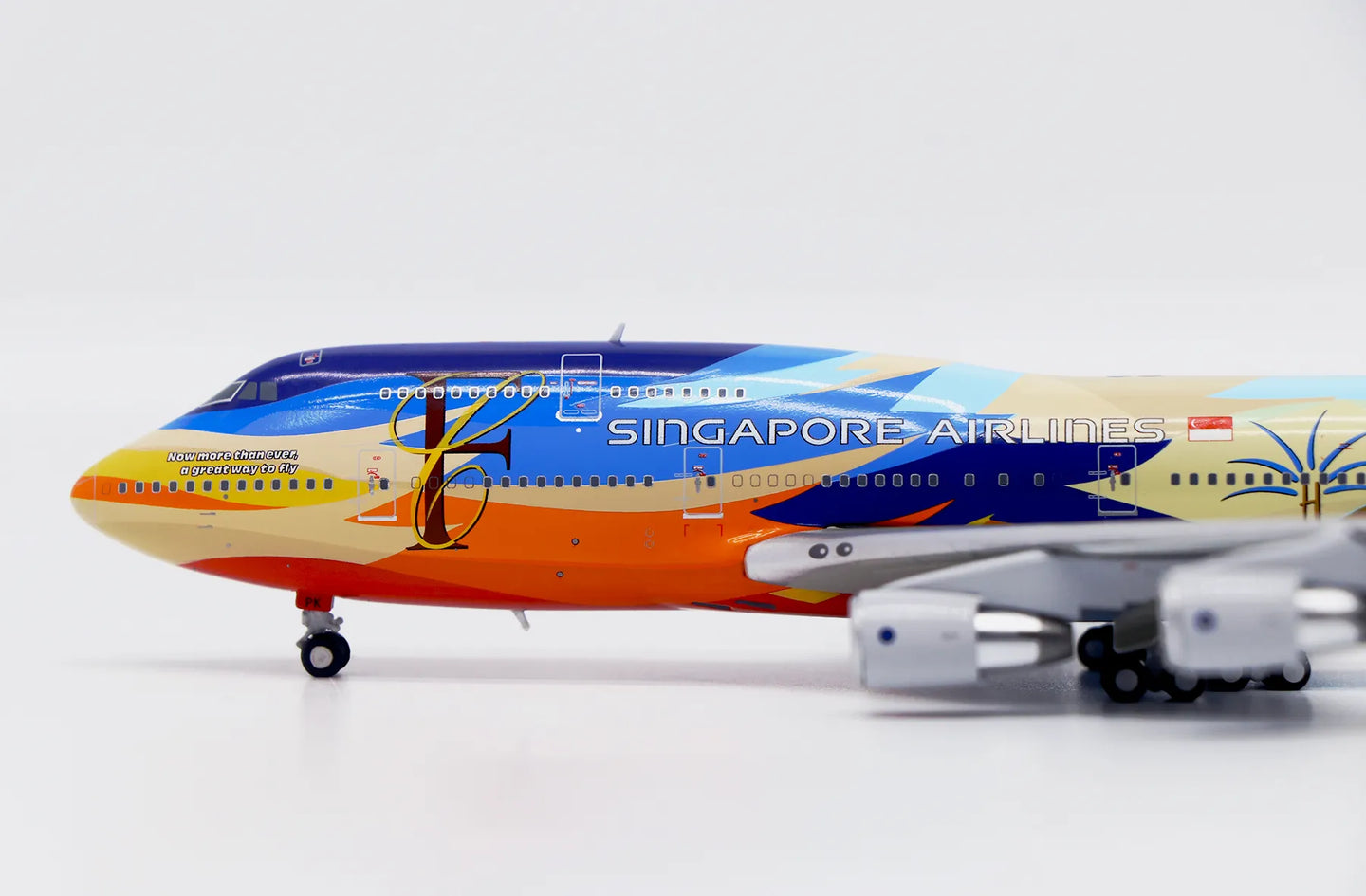 JC WINGS B747-400 SINGAPORE AIRLINES "TROPICAL" REG: 9V-SPK