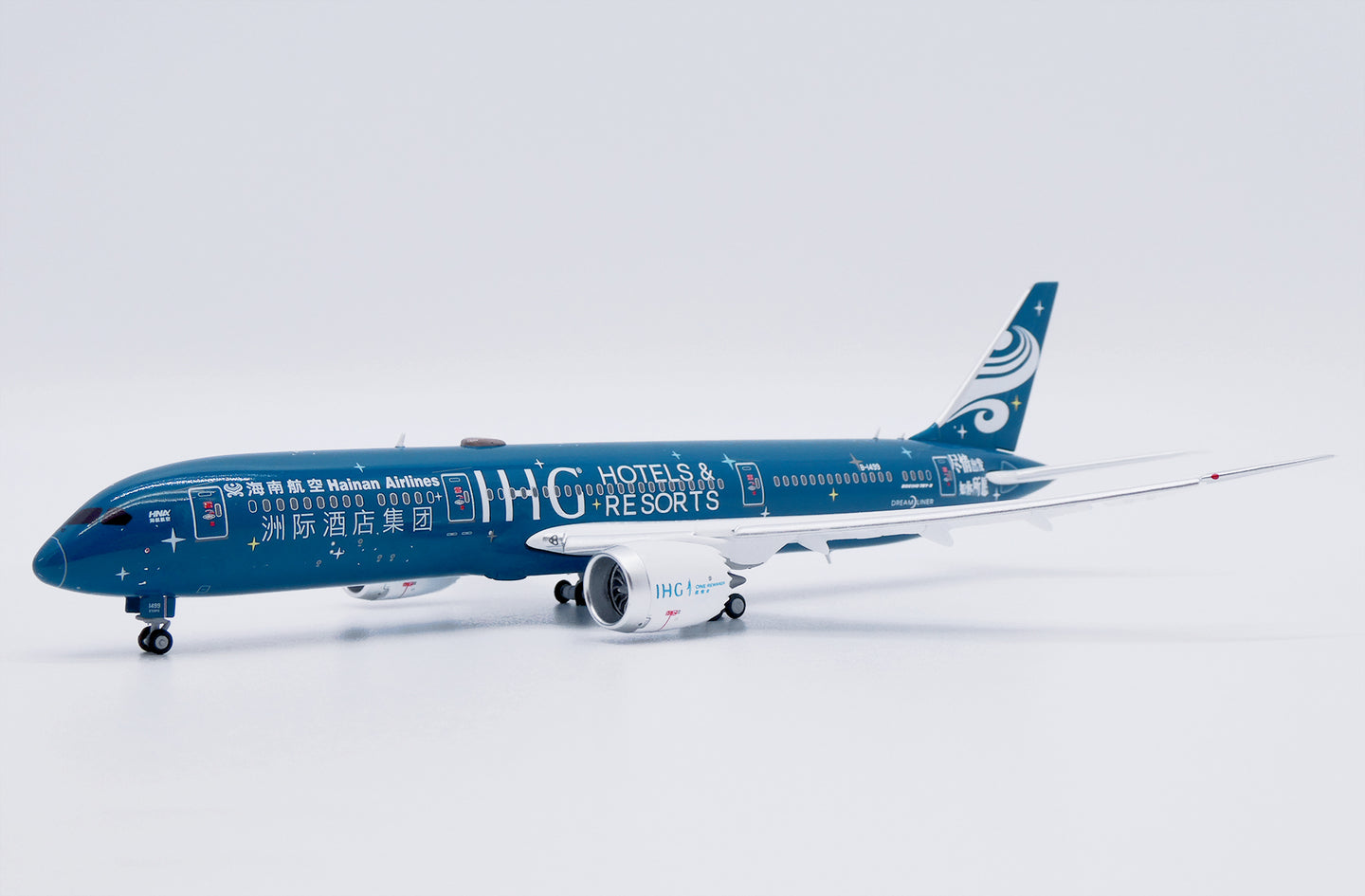 JC WINGS B787-9 HAINAN AIRLINES "IHG HOTELS AND RESORTS" (FLAPS DOWN) REG: B-1499