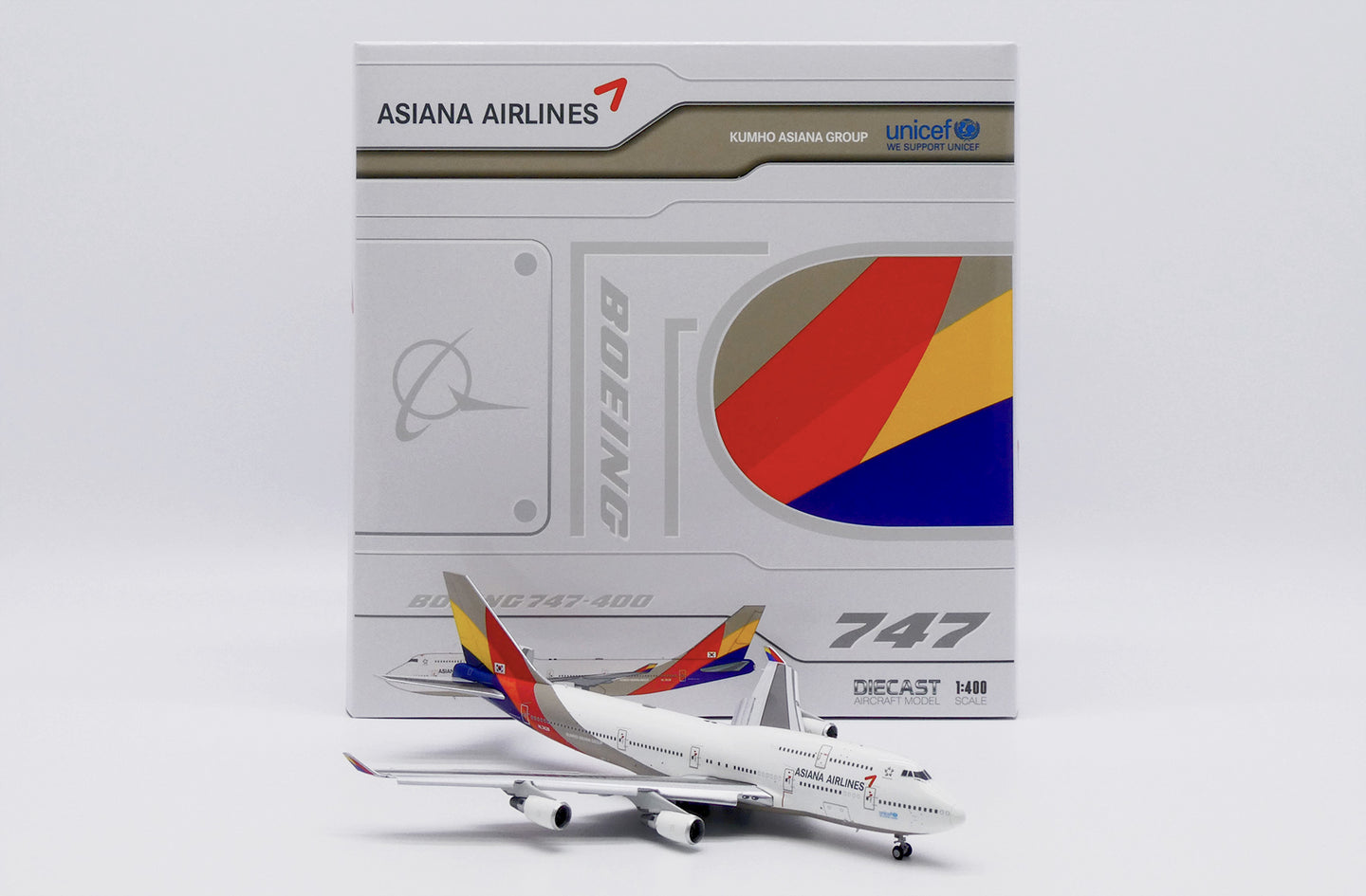 JC WINGS B747-400 ASIANA AIRLINES "LAST FLIGHT" (FLAPS DOWN) REG: HL7428