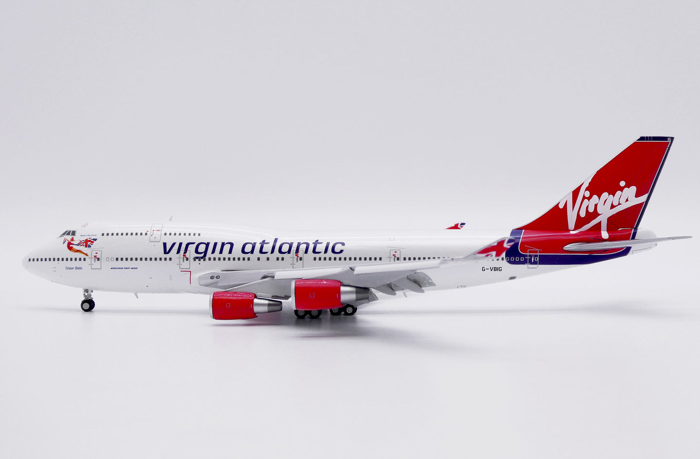 JC WINGS  B747-400 VIRGIN ATLANTIC "TINKER BELLE" (FLAPS DOWN) REG: G-VBIG