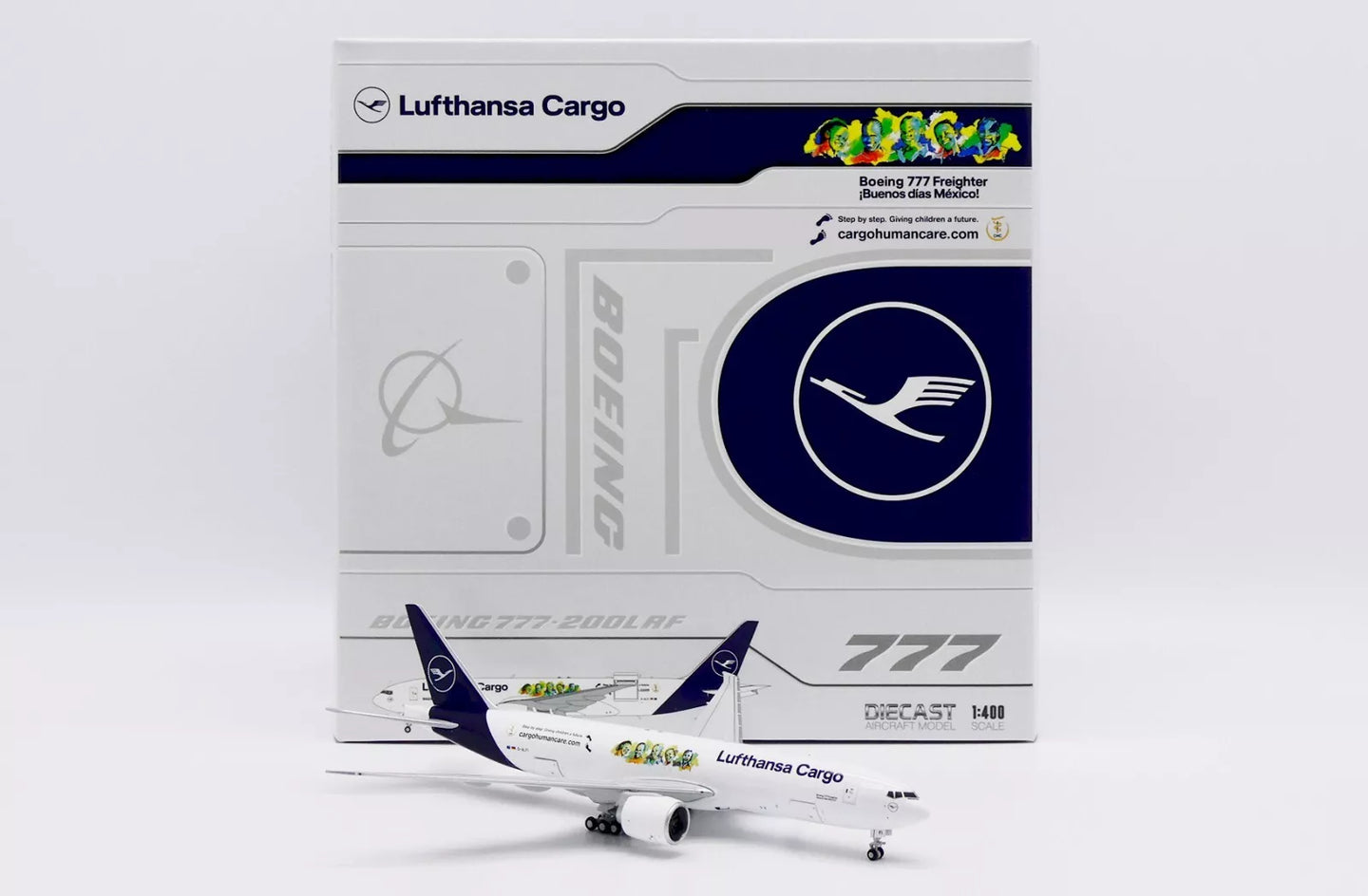 JC WINGS B777F LUFTHANSA CARGO "CARGOHUMANCARE.COM" (INTERACTIVE SERIES) REG: D-ALFI