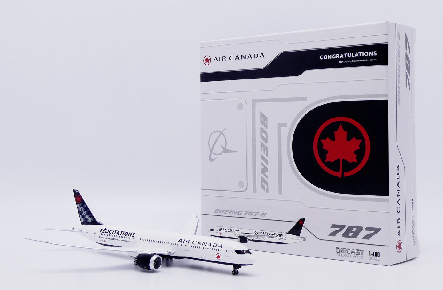JC WINGS B787-9 DREAMLINER AIR CANADA "CONGRATULATIONS" (FLAPS DOWN) REG: C-FVNB