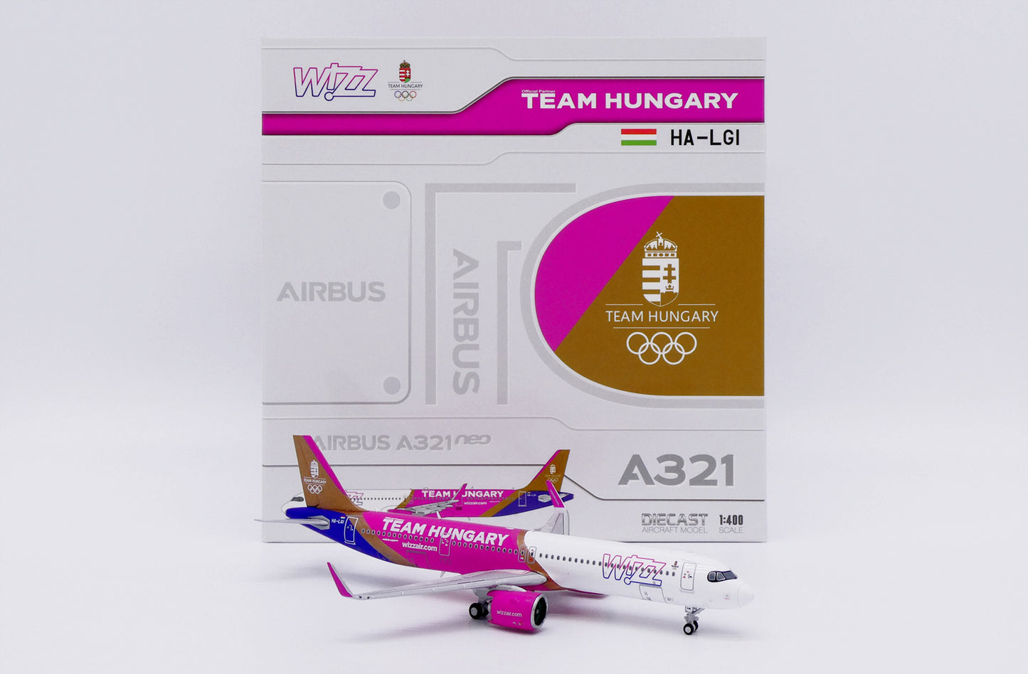 JC WINGS A321NEO WIZZ AIR "TEAM HUNGARY" REG: HA-LGI