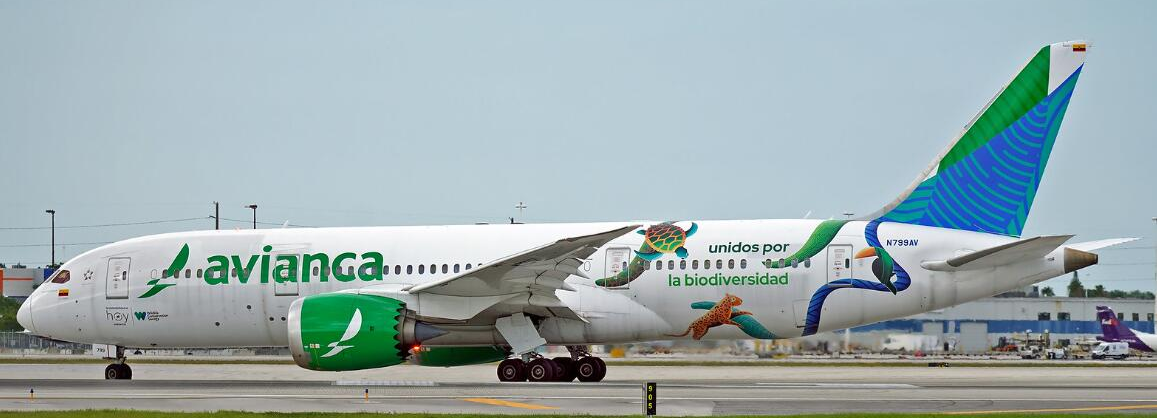 JC WINGS B787-8 AVIANCA "UNIDOS POR LA BIODIVERSIDAD" (FLAPS DOWN) REG: N799AV