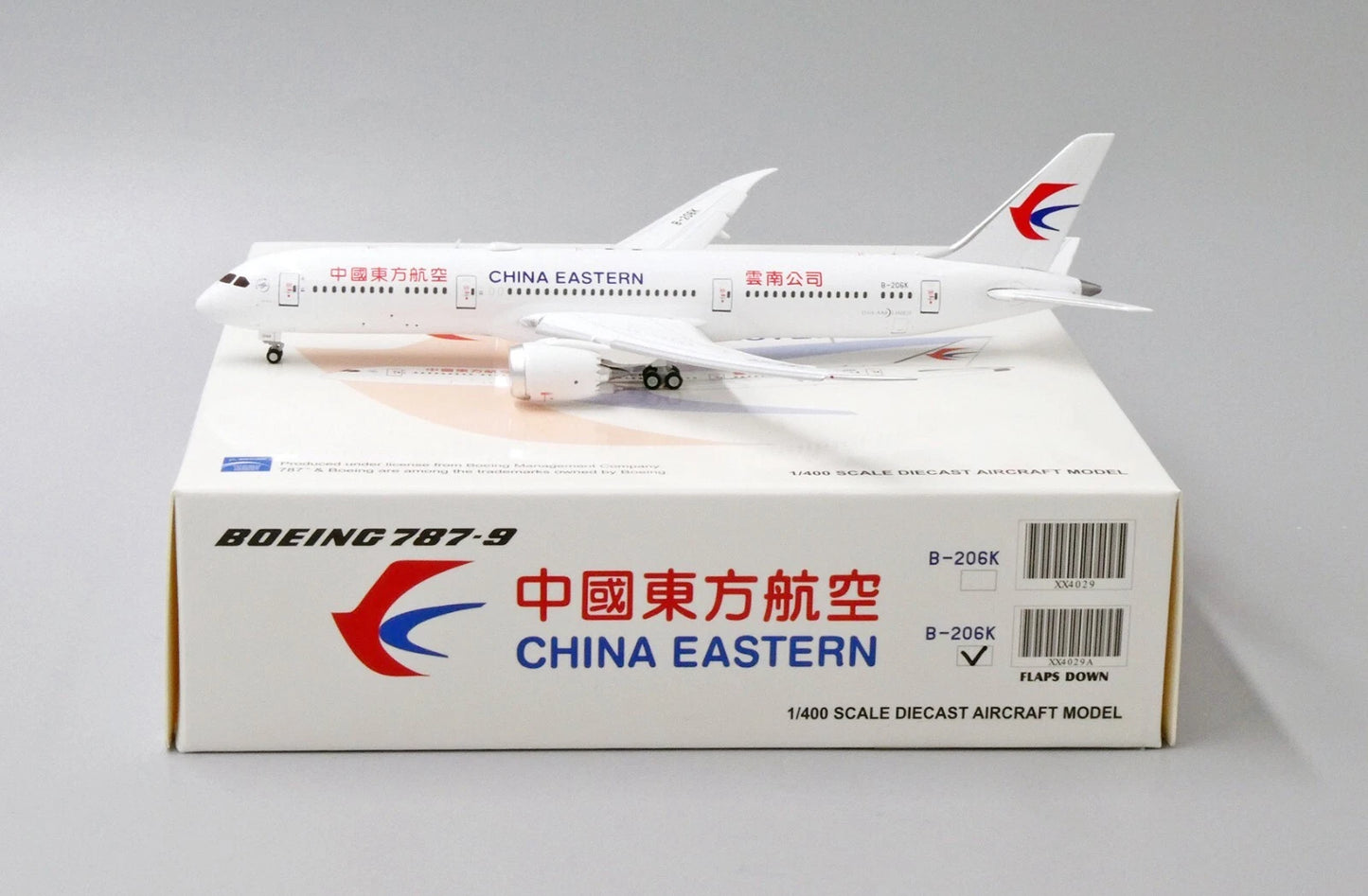 JC WINGS JC4029A 1/400 B787-9 CHINA EASTERN AIRLINES (FLAPS DOWN) REG: B-206K