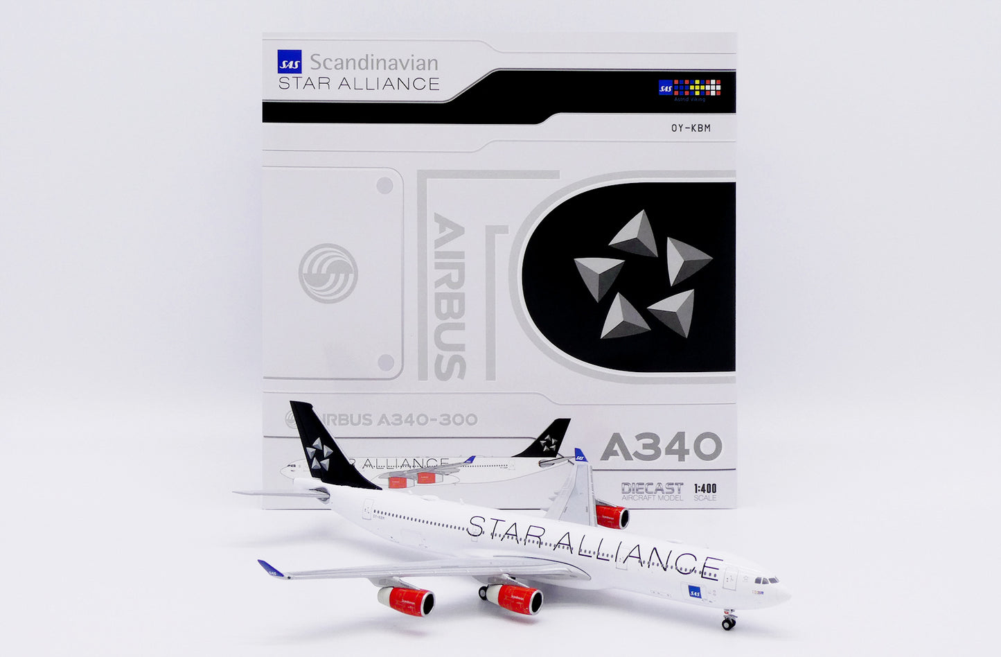 JC WINGS A340-300 SCANDINAVIAN AIRLINES (SAS) "STAR ALLIANCE" REG: OY-KBM