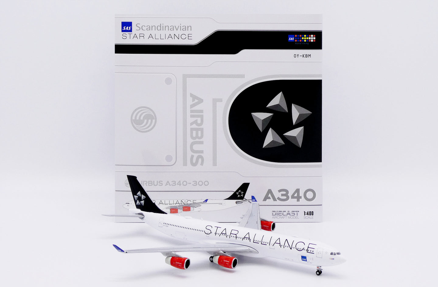 JC WINGS A340-300 SCANDINAVIAN AIRLINES (SAS) "STAR ALLIANCE" REG: OY-KBM