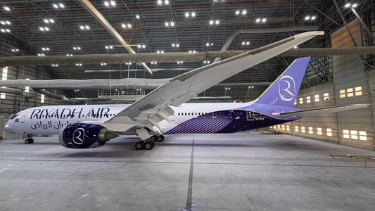 JC WINGS B787-9 DREAMLINER RIYADH AIR (FLAPS DOWN) REG: HZ-RXX