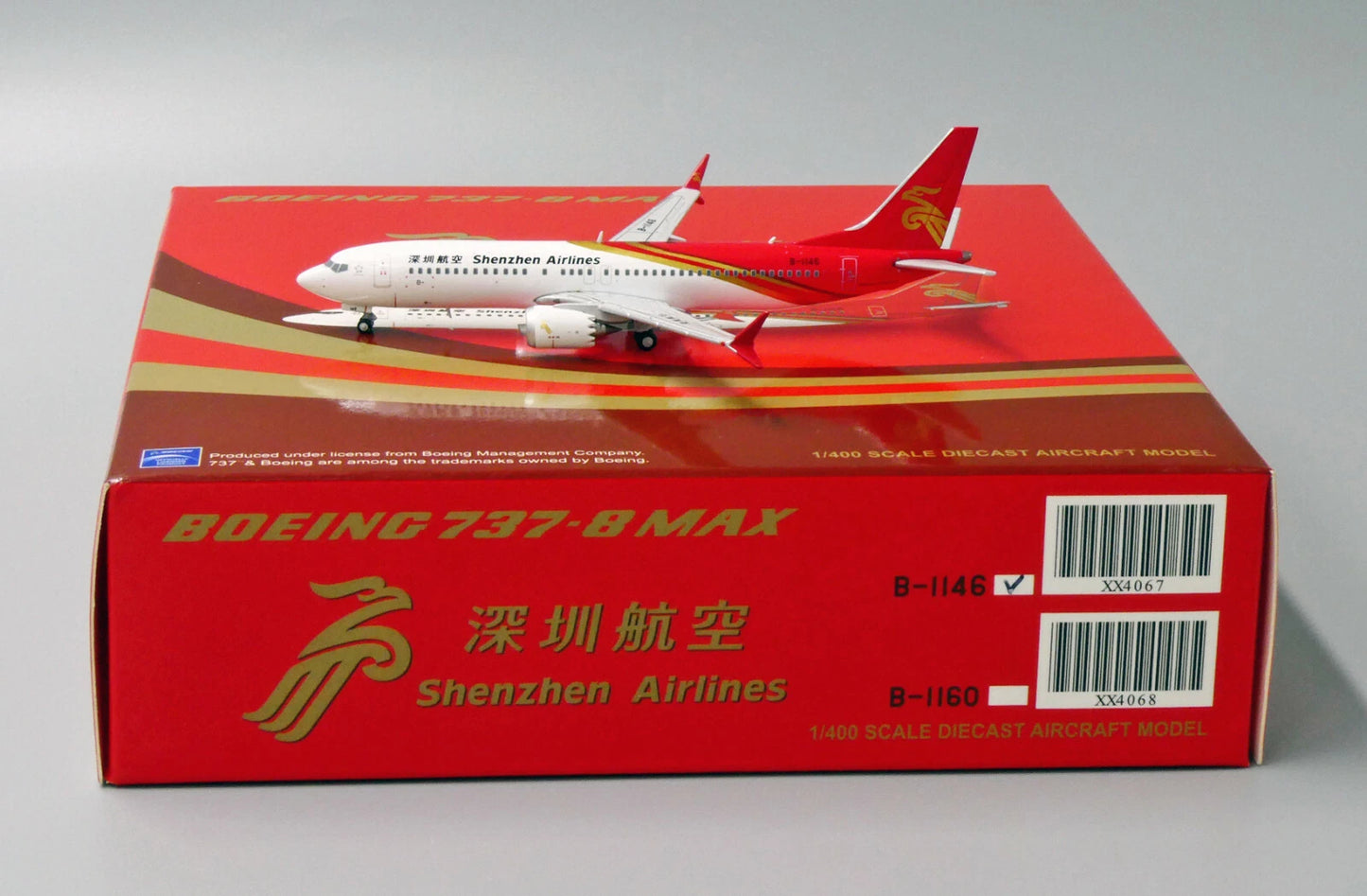 JCWINGS SHENZHEN AIRLINES B737-8 MAX REG: B-1146