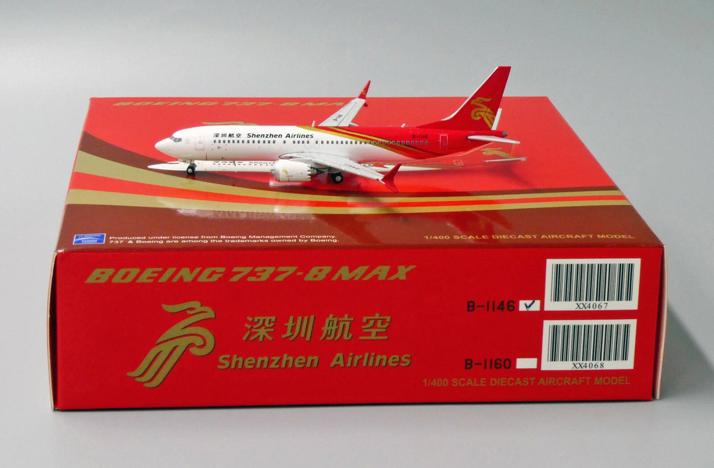 JCWINGS SHENZHEN AIRLINES B737-8 MAX REG: B-1146