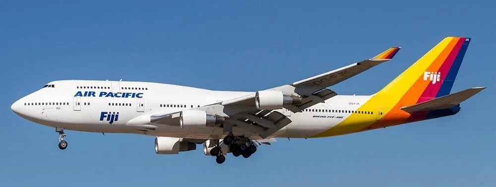 JC WINGS B747-400 AIR PACIFIC (FLAPS DOWN) REG: DQ-FJK