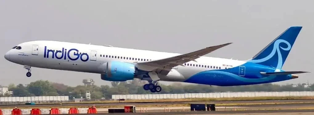 JC WINGS B787-9 DREAMLINER INDIGO (FLAPS DOWN) REG: LN-FNC