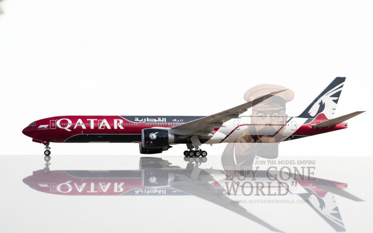 JC WINGS B777-300ER QATAR AIRWAYS "FORMULA 1" (FLAPS DOWN) REG: A7-BEG