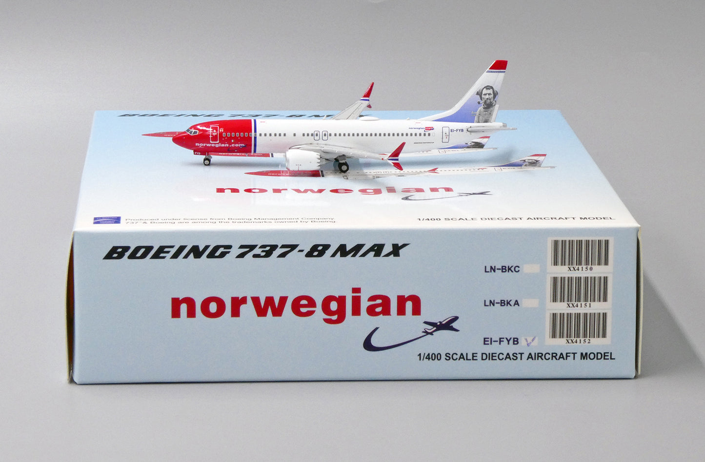 JC WINGS B737 MAX 8 NORWEGIAN "TOM CREAN" REG: EI-FYBJC WINGS B737 MAX 8 NORWEGIAN "TOM CREAN" REG: EI-FYB