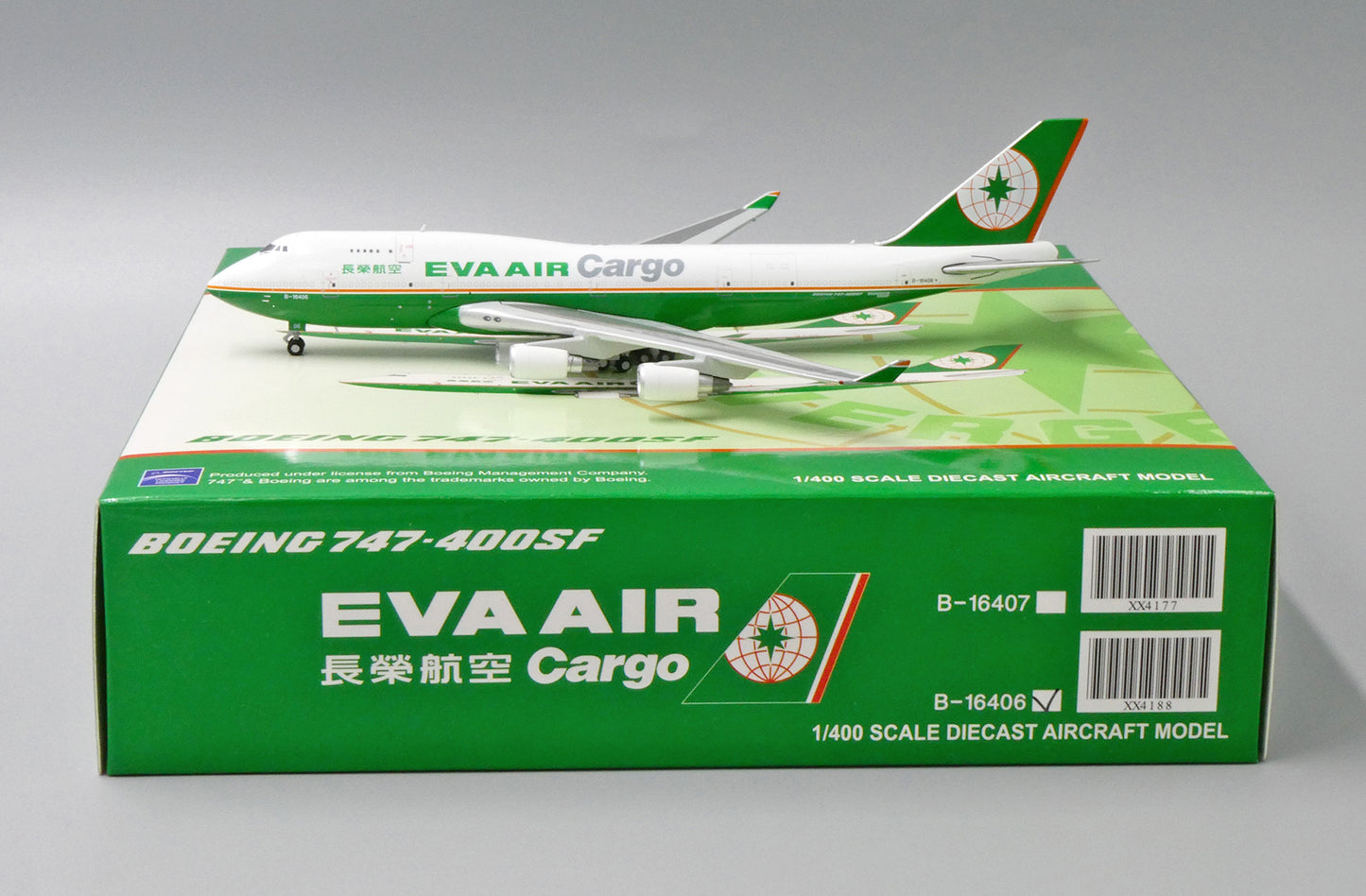 JC WINGS B747-400(BDSF) EVA AIR CARGO REG: B-16406