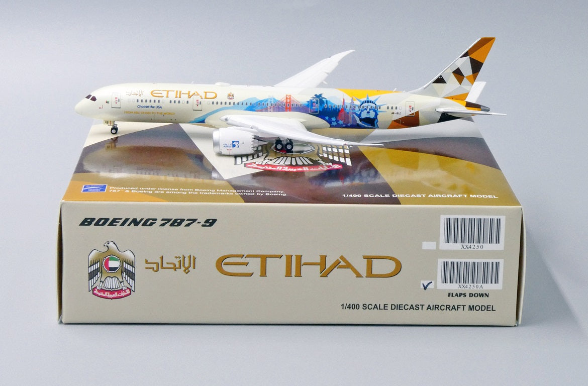 JC WINGS B787-9 ETIHAD AIRWAYS (FLAPS DOWN) REG: A6-BLC