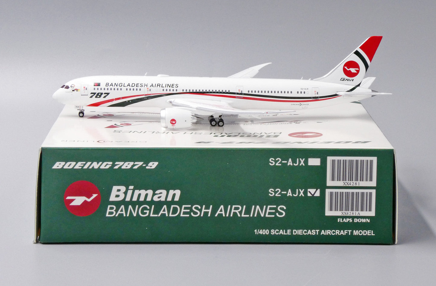 JC WINGS B787-9 BIMAN BANGLADESH AIRLINES (FLAPS DOWN) REG: S2-AJX