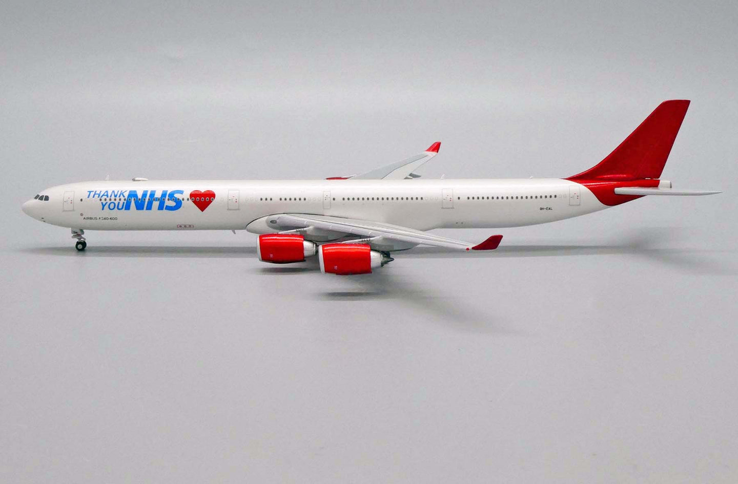 JC WINGS A340-600 MALETH AERO "THANK YOU NHS" REG: 9H-EAL
