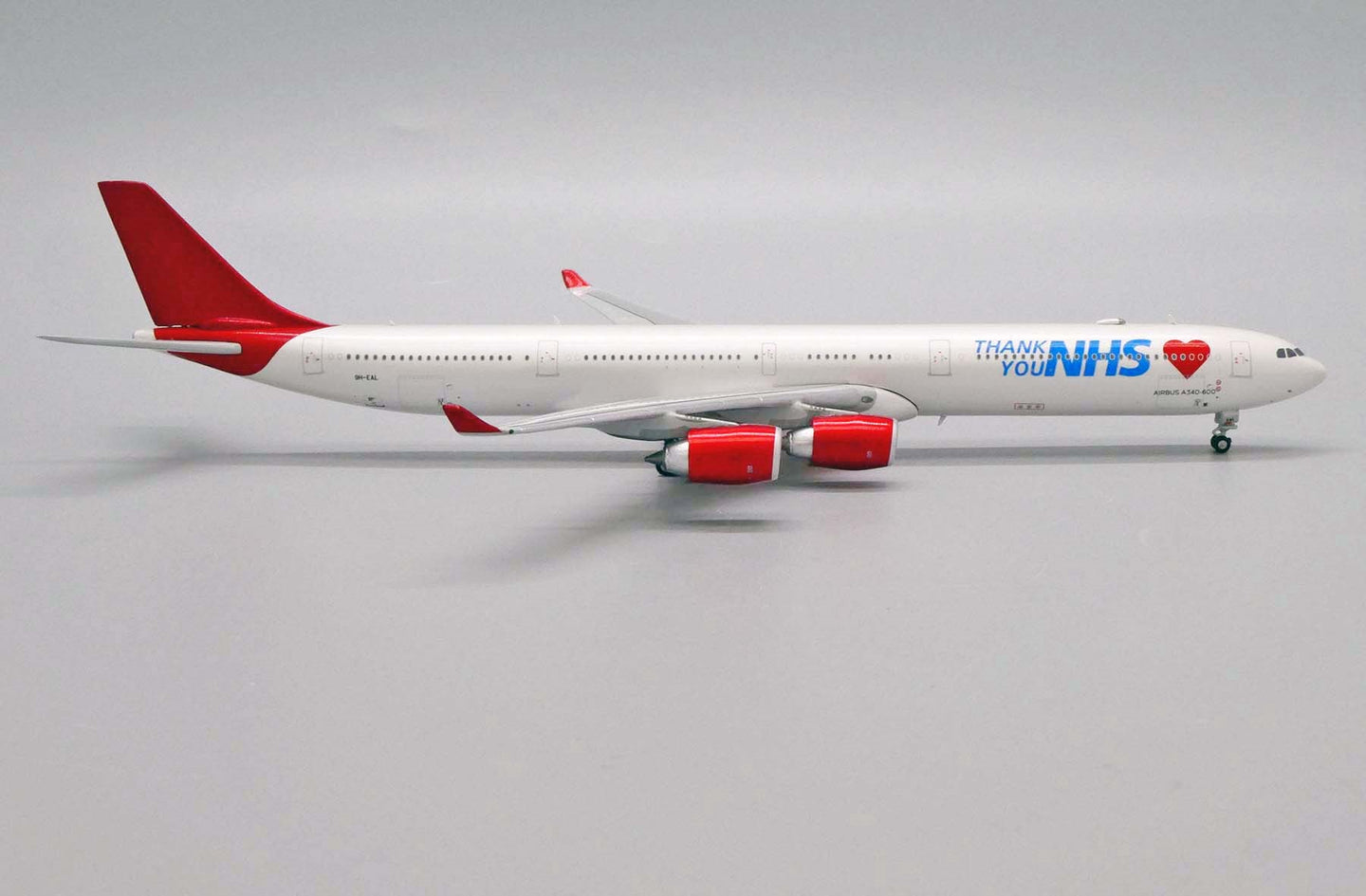 JC WINGS A340-600 MALETH AERO "THANK YOU NHS" REG: 9H-EAL