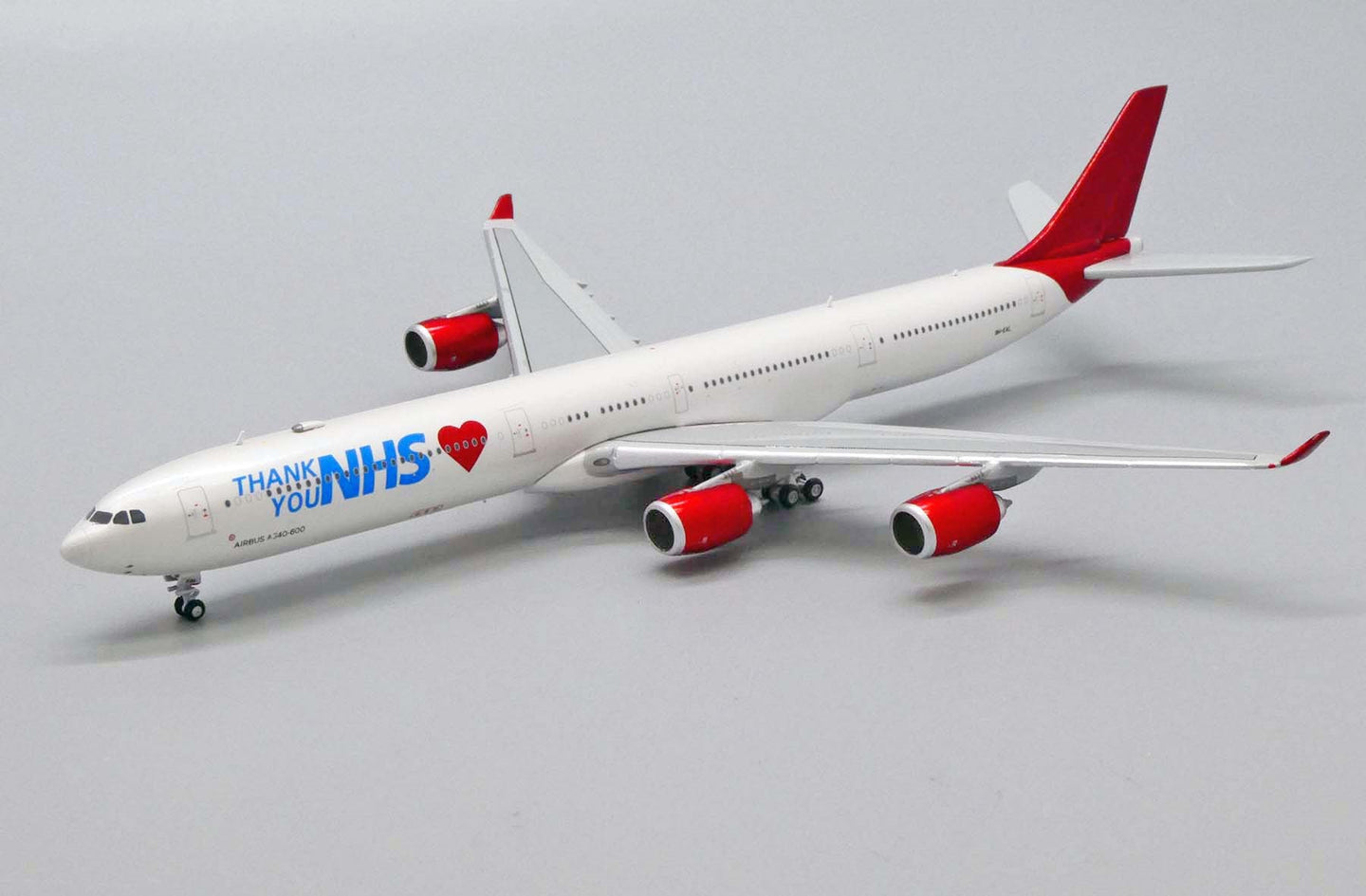 JC WINGS A340-600 MALETH AERO "THANK YOU NHS" REG: 9H-EAL