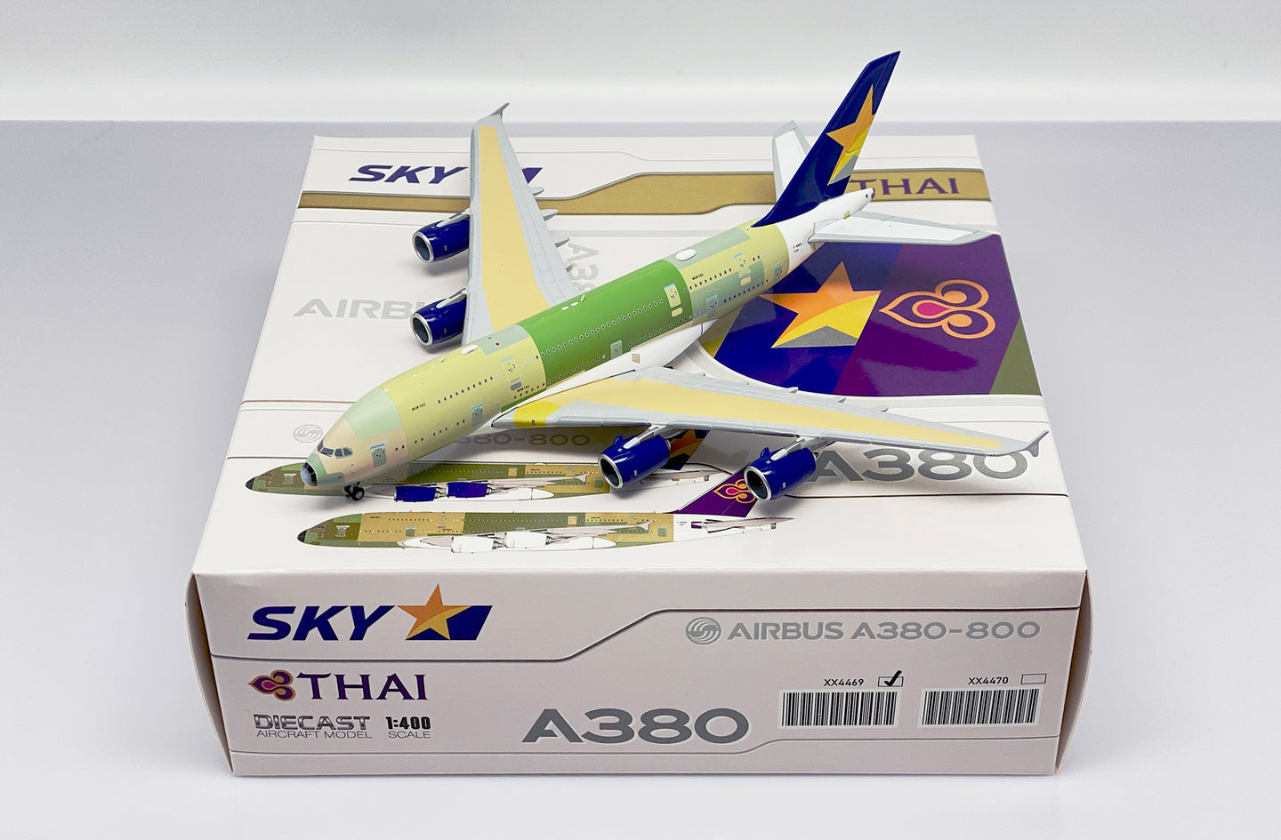 JC WINGS A380 SKYMARK AIRLINES "BARE METAL" REG: F-WWSL