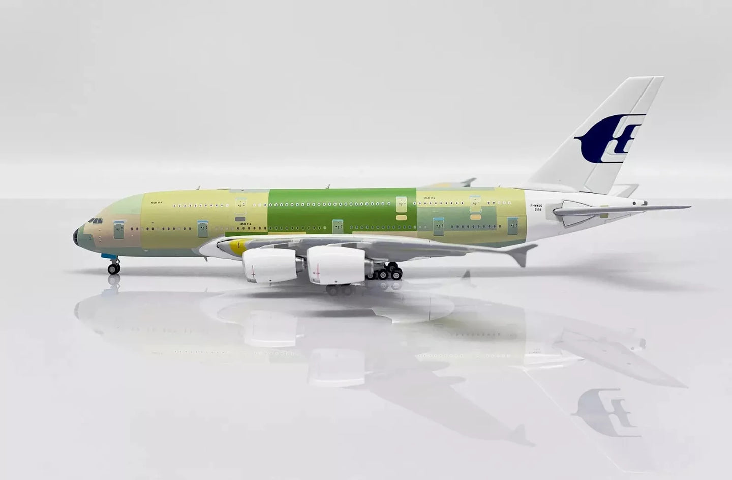 JC WINGS A380 MALAYSIA AIRLINES "BARE METAL" REG: F-WWSG