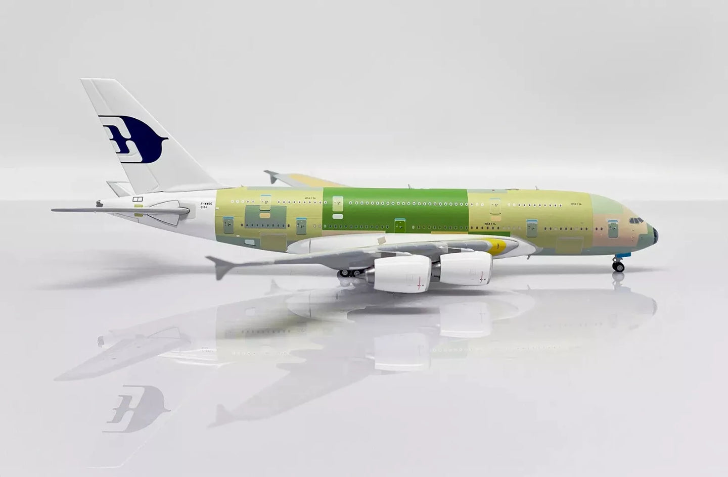 JC WINGS A380 MALAYSIA AIRLINES "BARE METAL" REG: F-WWSG
