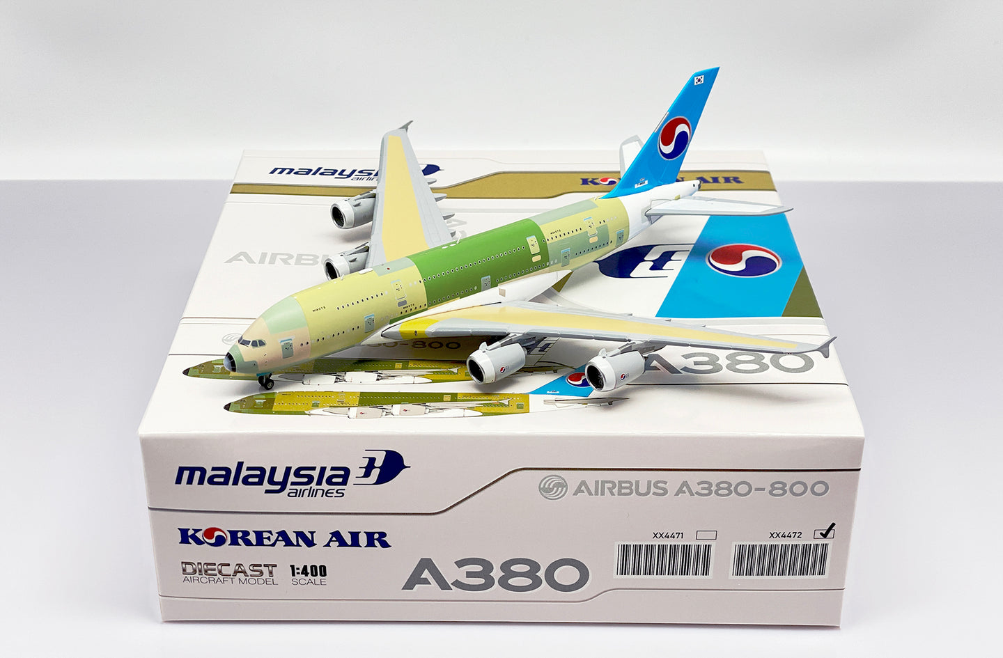 JC WINGS A380 KOREAN AIR "BARE METAL" REG: F-WWSS