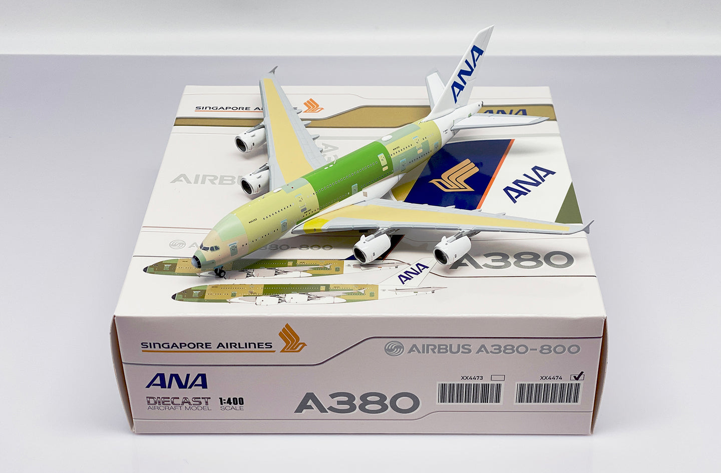 JC WINGS A380 ALL NIPPON AIRWAYS "BARE METAL" REG: F-WWSH