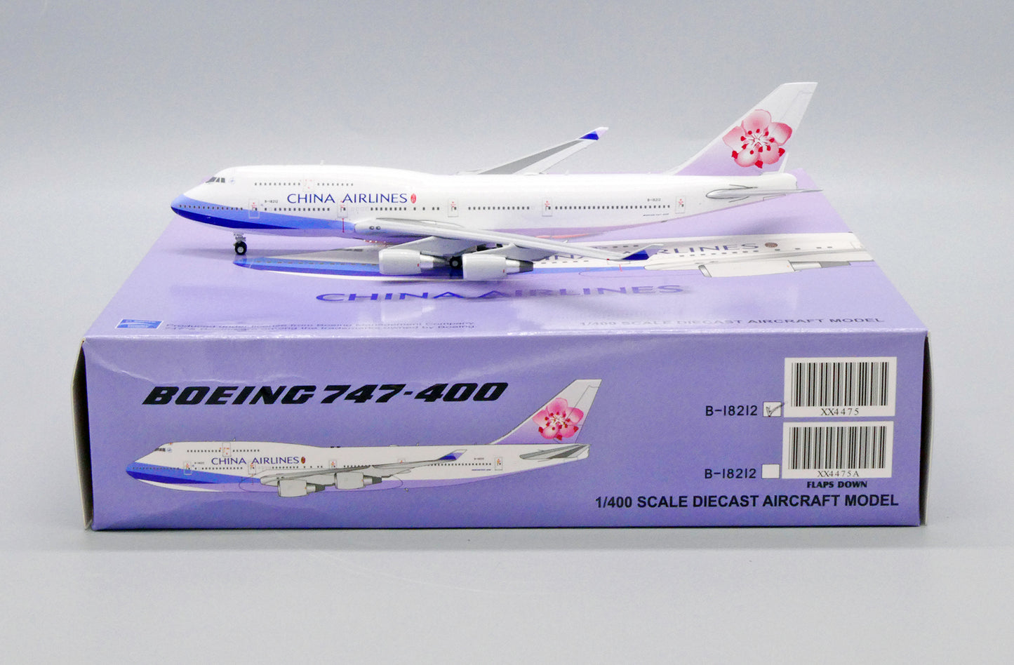 JC WINGS B747-400 CHINA AIRLINES REG: B-18212