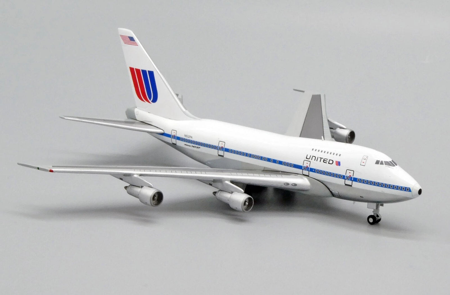 JC WINGS B747SP UNITED AIRLINES "BLUE STRIPE" (POLISHED) REG: N532PA