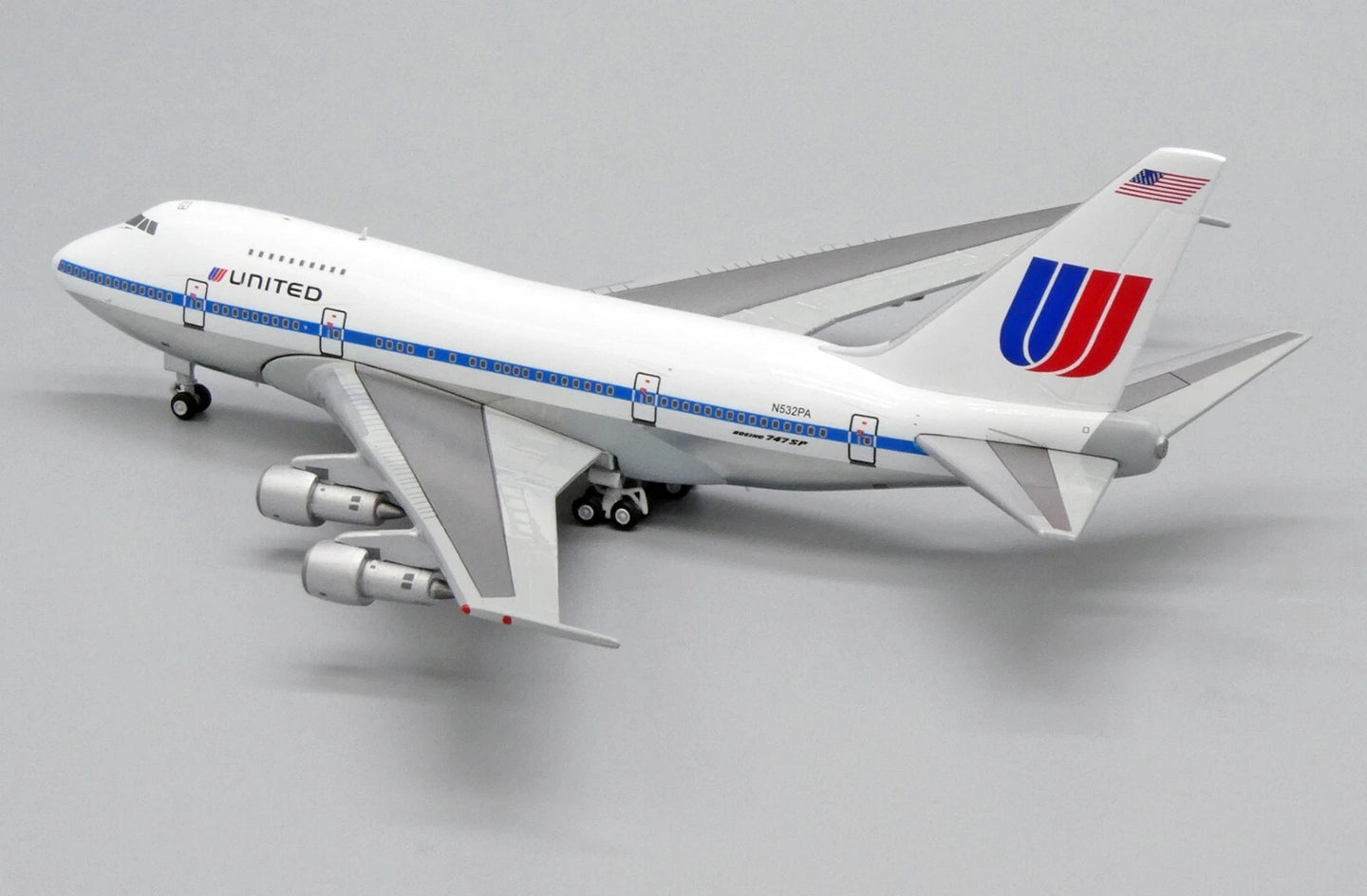JC WINGS B747SP UNITED AIRLINES "BLUE STRIPE" (POLISHED) REG: N532PA