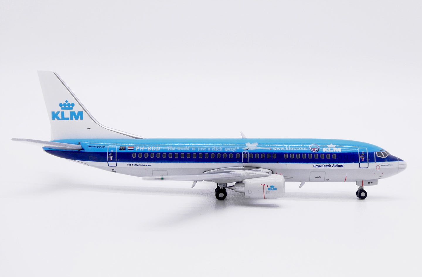 JC WINGS B737-300 ROYAL DUTCH AIRLINES (KLM) "THE WORLD IS JUST A CLICK AWAY" REG: PH-BDD