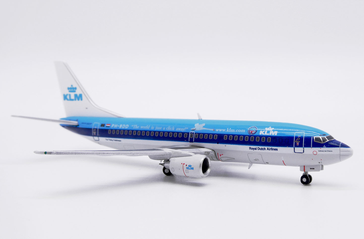 JC WINGS B737-300 ROYAL DUTCH AIRLINES (KLM) "THE WORLD IS JUST A CLICK AWAY" REG: PH-BDD