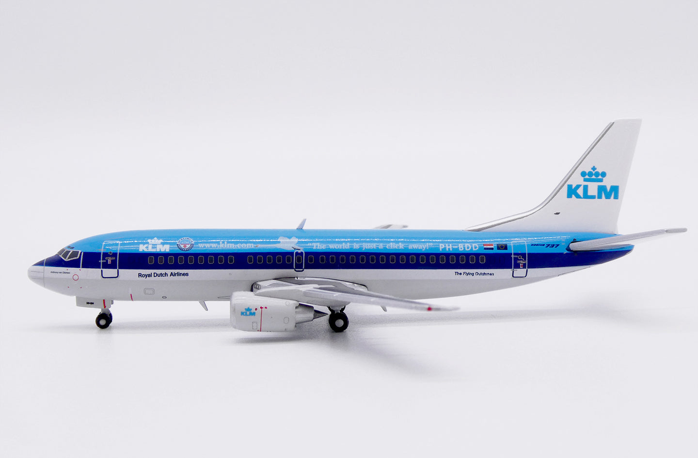 JC WINGS B737-300 ROYAL DUTCH AIRLINES (KLM) "THE WORLD IS JUST A CLICK AWAY" REG: PH-BDD