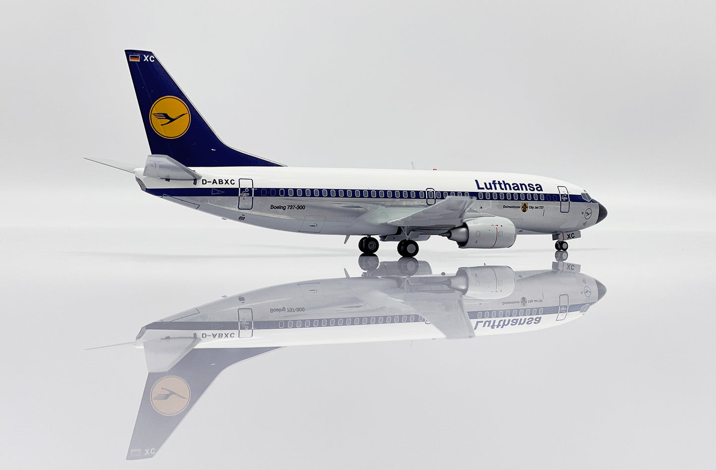 JC WINGS B737-300 LUFTHANSA (POLISHED) REG: D-ABXC
