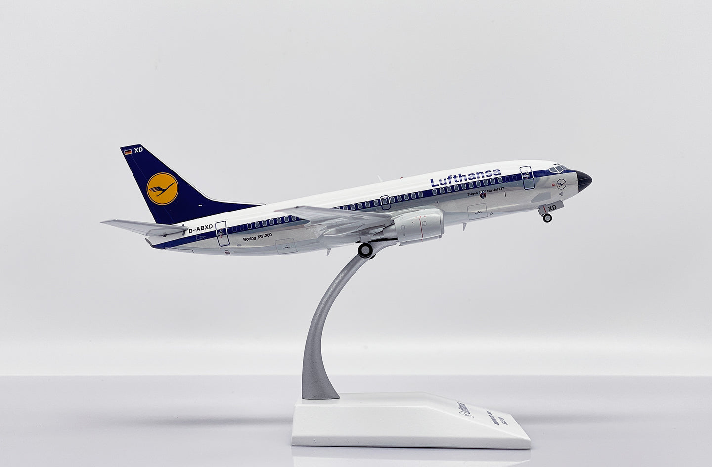 JC WINGS B737-300 LUFTHANSA "OFFICIAL AIRLINE UEFA 88" POLISHED REG: D-ABXD