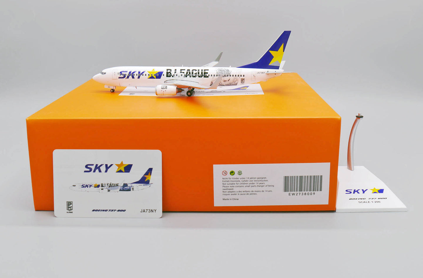 JC WINGS B737-800 SKYMARK AIRLINES "B.LEAGUE" REG: JA73NY