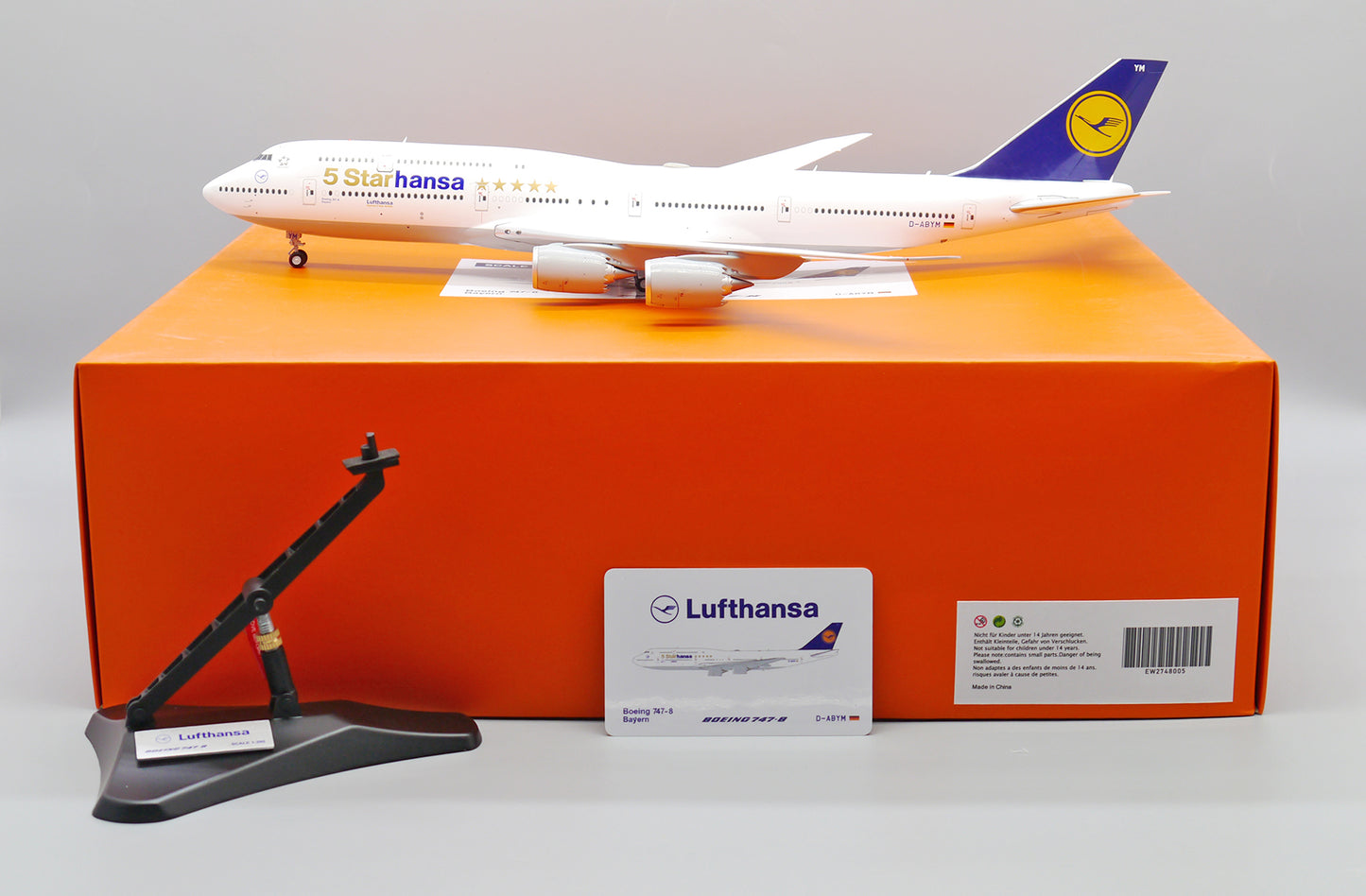 JC WINGS B747-8 LUFTHANSA "5 STARHANSA" REG: D-ABYM