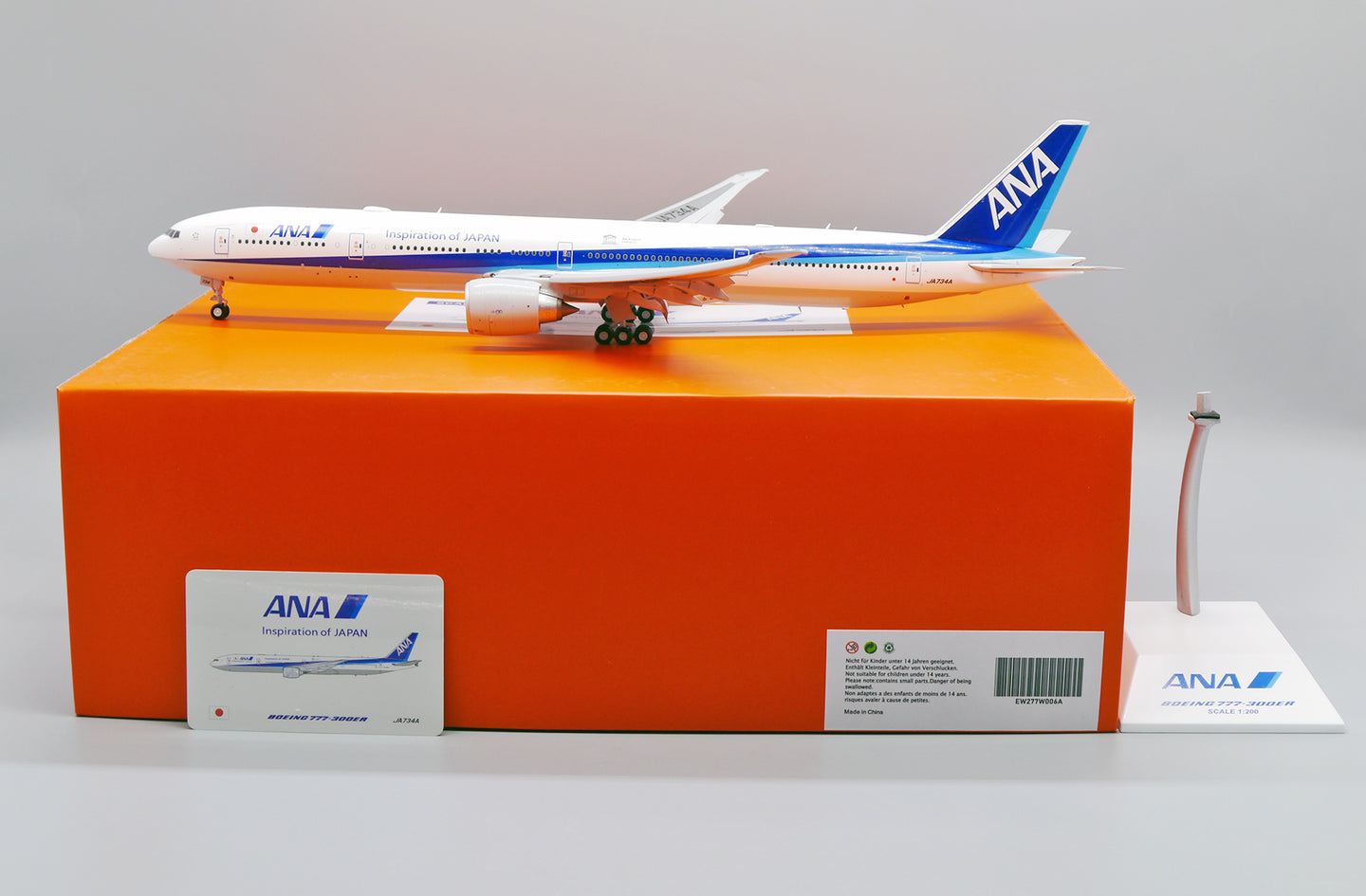 JC WINGS B777-300ER ALL NIPPON AIRWAYS "WE SUPPORT UNESCO" REG: JA734A